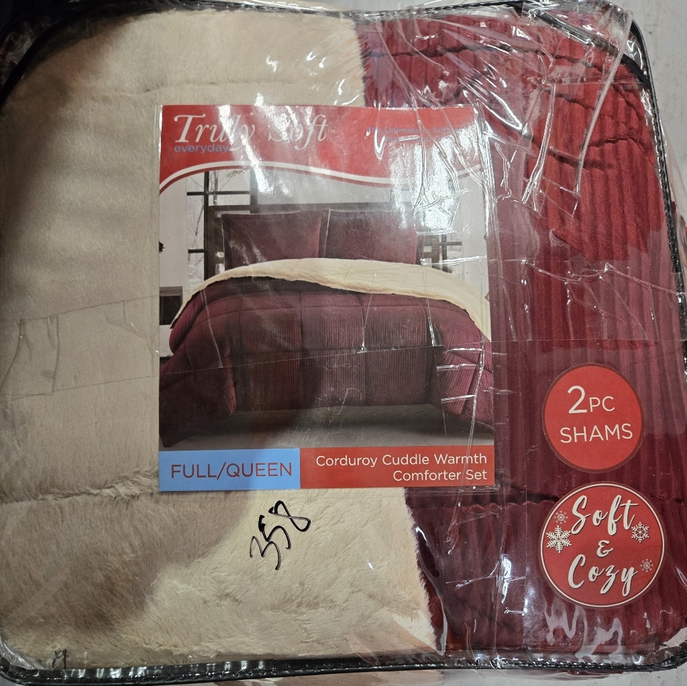 TRULY SOFT Corduroy Full/Queen 3pc Comforter Set